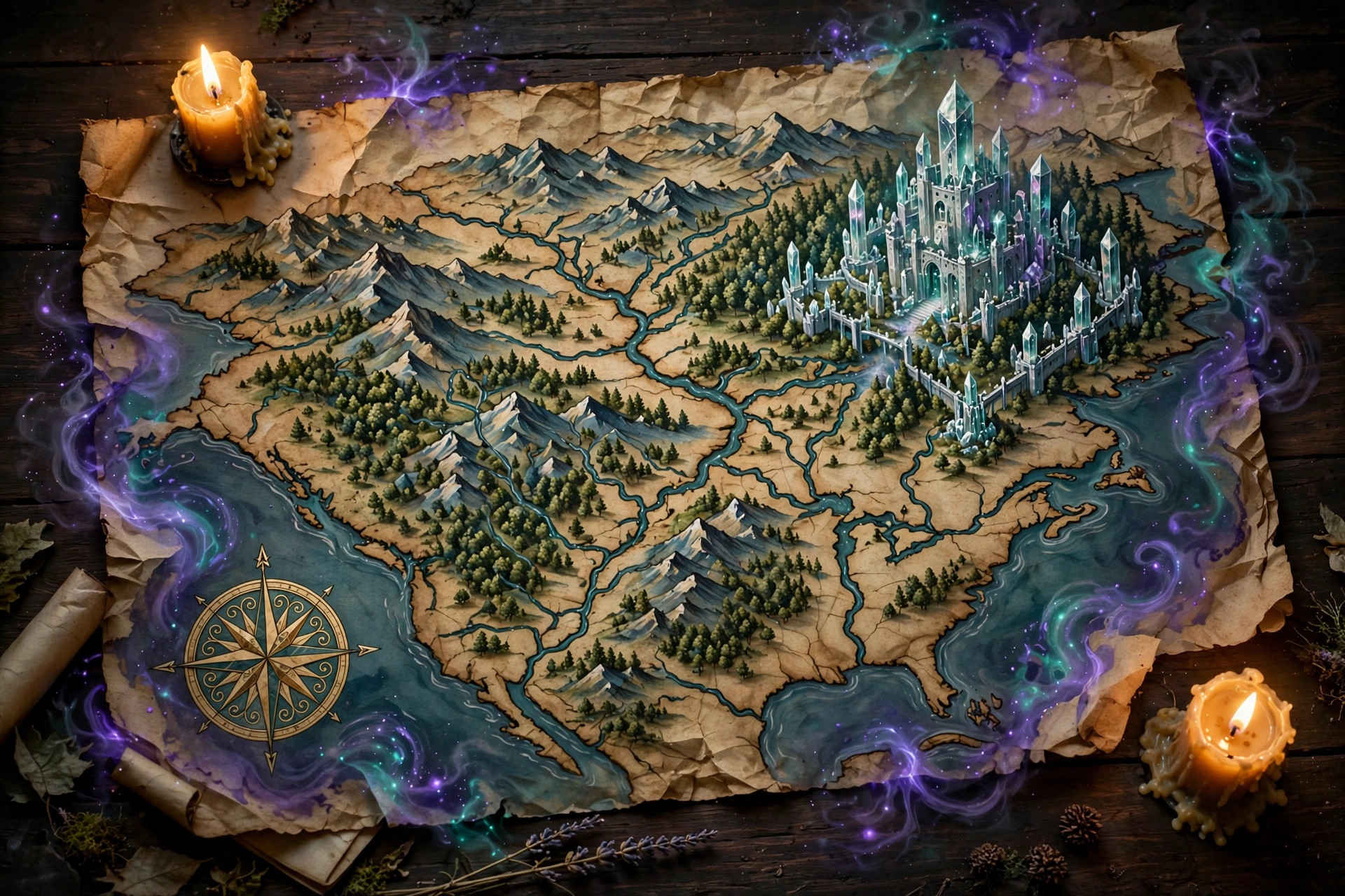 A charted world of the Aether